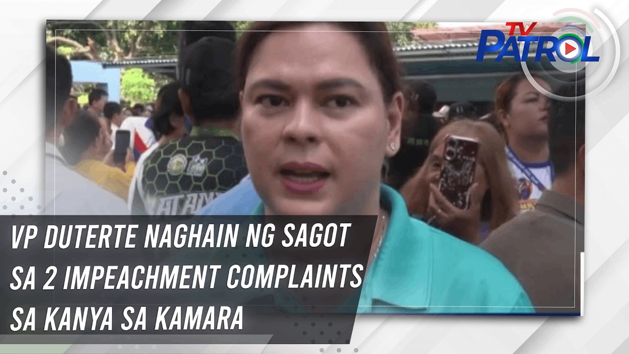 VP Duterte naghain ng sagot sa 2 impeachment complaints sa kanya sa kamara | TV Patrol
