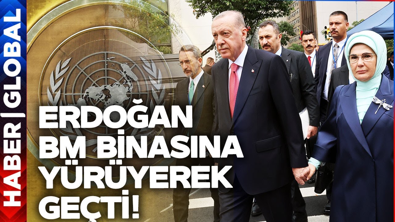Cumhurbaşkanı Erdoğan, Türkevi'nden BM Genel Kurulu'na Yürüyerek Geçti