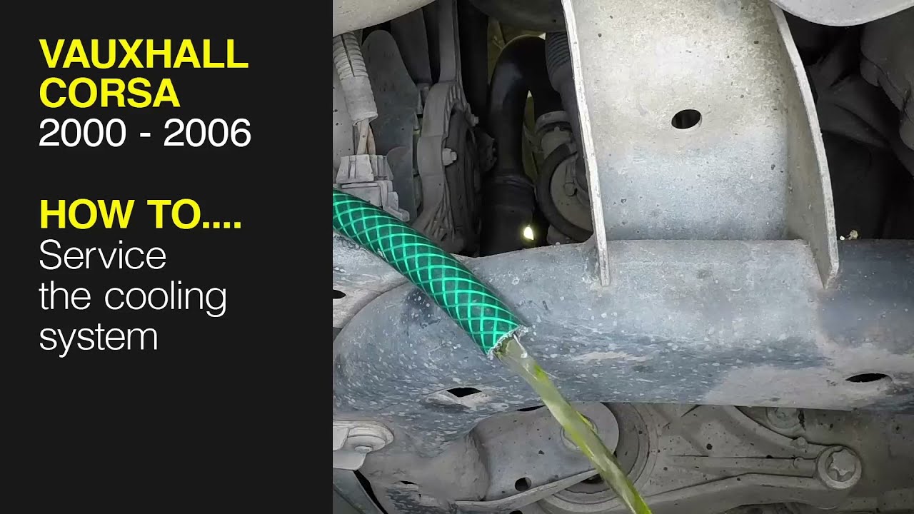Обслуживание системы охлаждения автомобилей Vauxhall Corsa (модели 2003–2006 гг.)