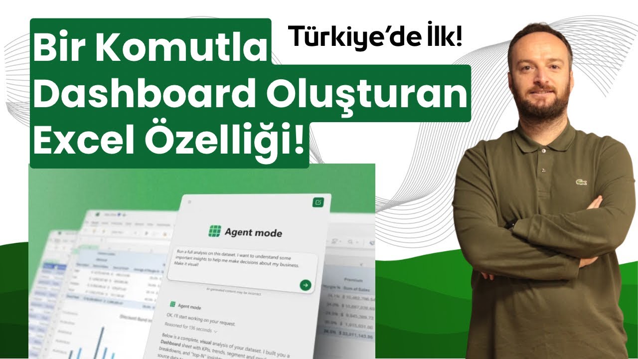 Bir Komutla Dashboard Oluşturan Excel Özelliği! #agentmode
