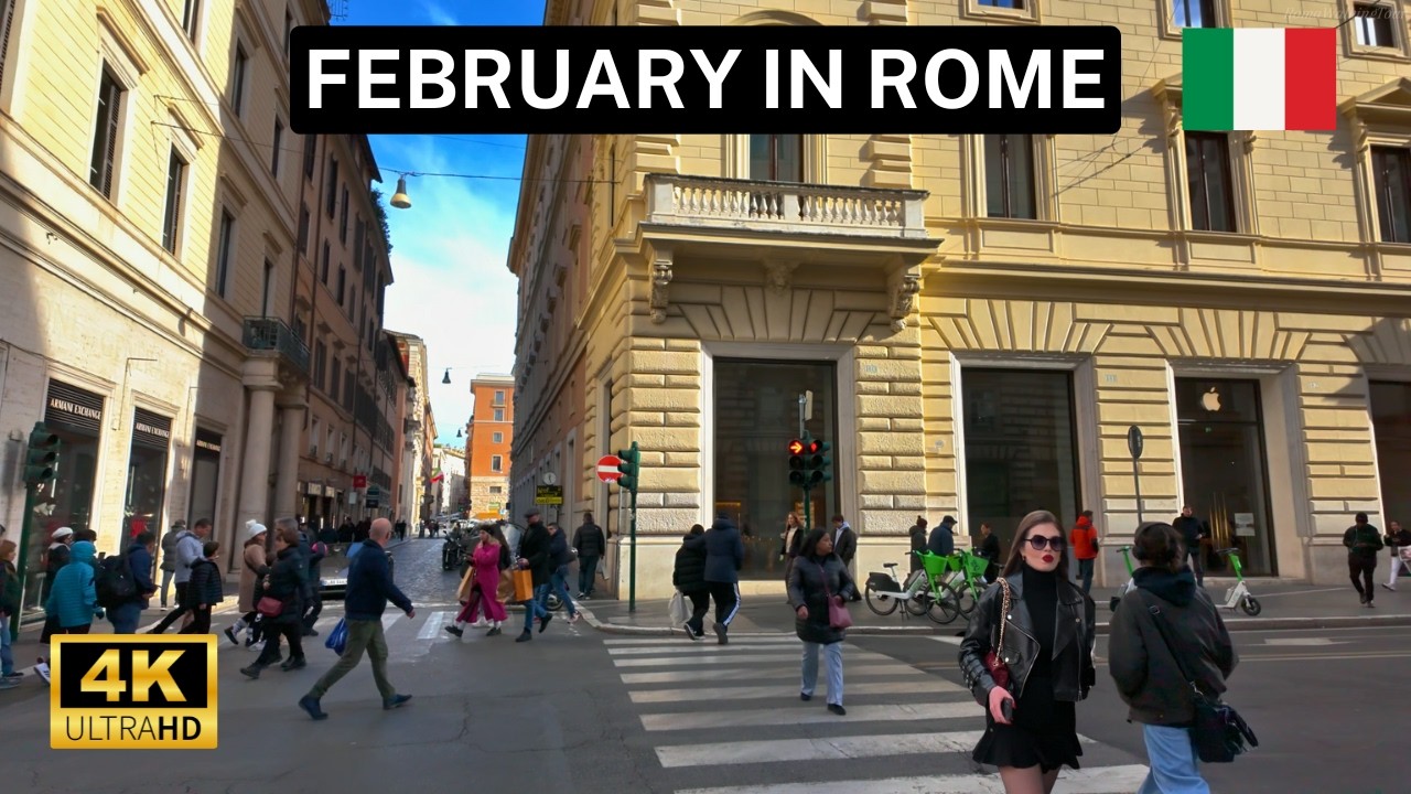 Рим, Италия 🇮🇹 - Это Рим в феврале | Пешеходная экскурсия 4К