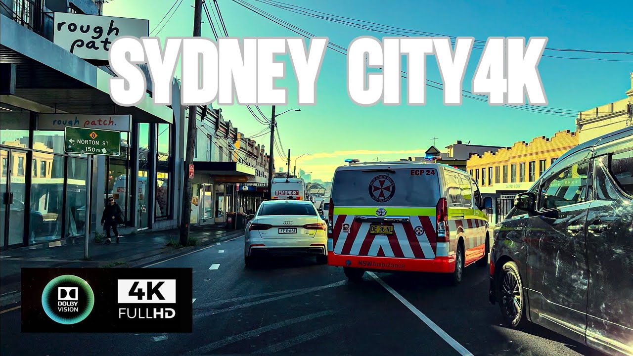 Epic Ashfield to Zetland Morning Drive via Sydney City | Glebe | 4K HDR 60FPS Dolby Vision 🇦🇺