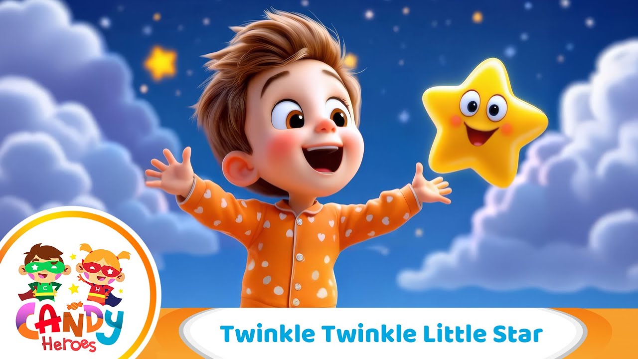 Twinkle Twinkle Little Star 🌟 | Classic Lullaby for Kids | Candy Heroes