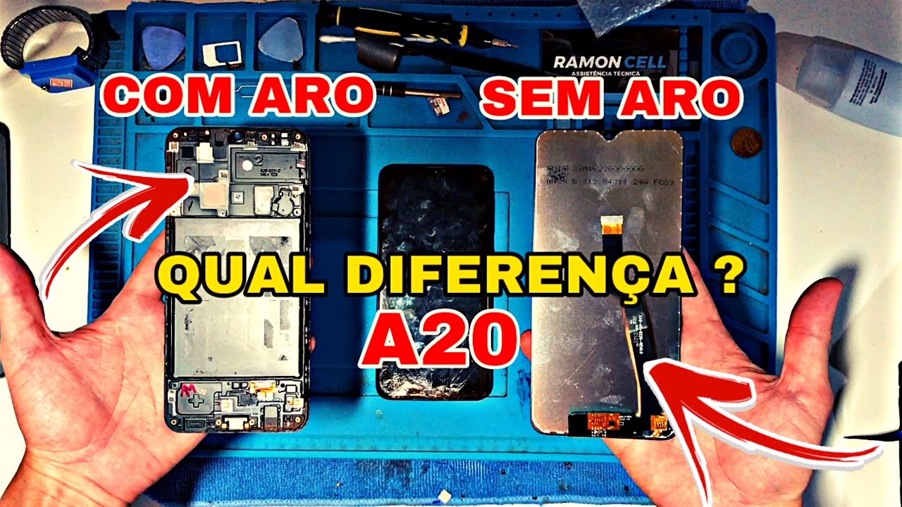 Diferença da Tela com Aro e Sem Aro | BEM EXPLICADO ! A20 - SM-A205U