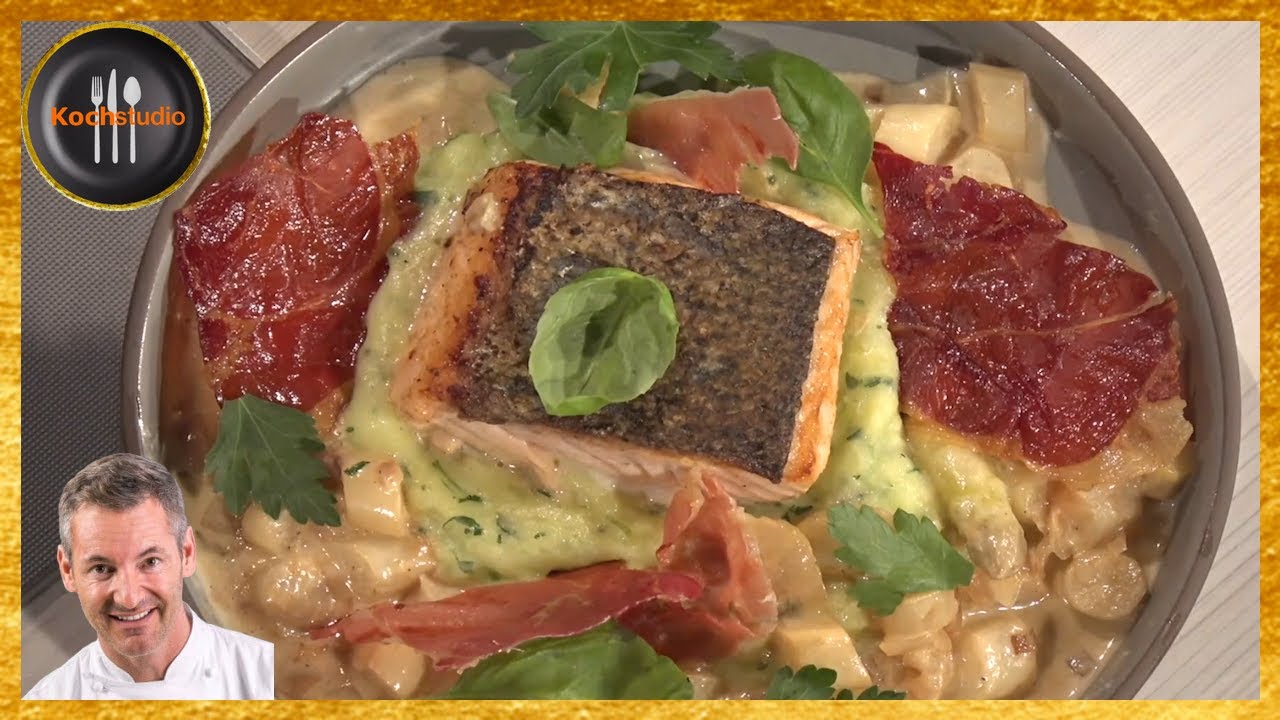 Christian Henze - Lachsfilet mit Spargelragout