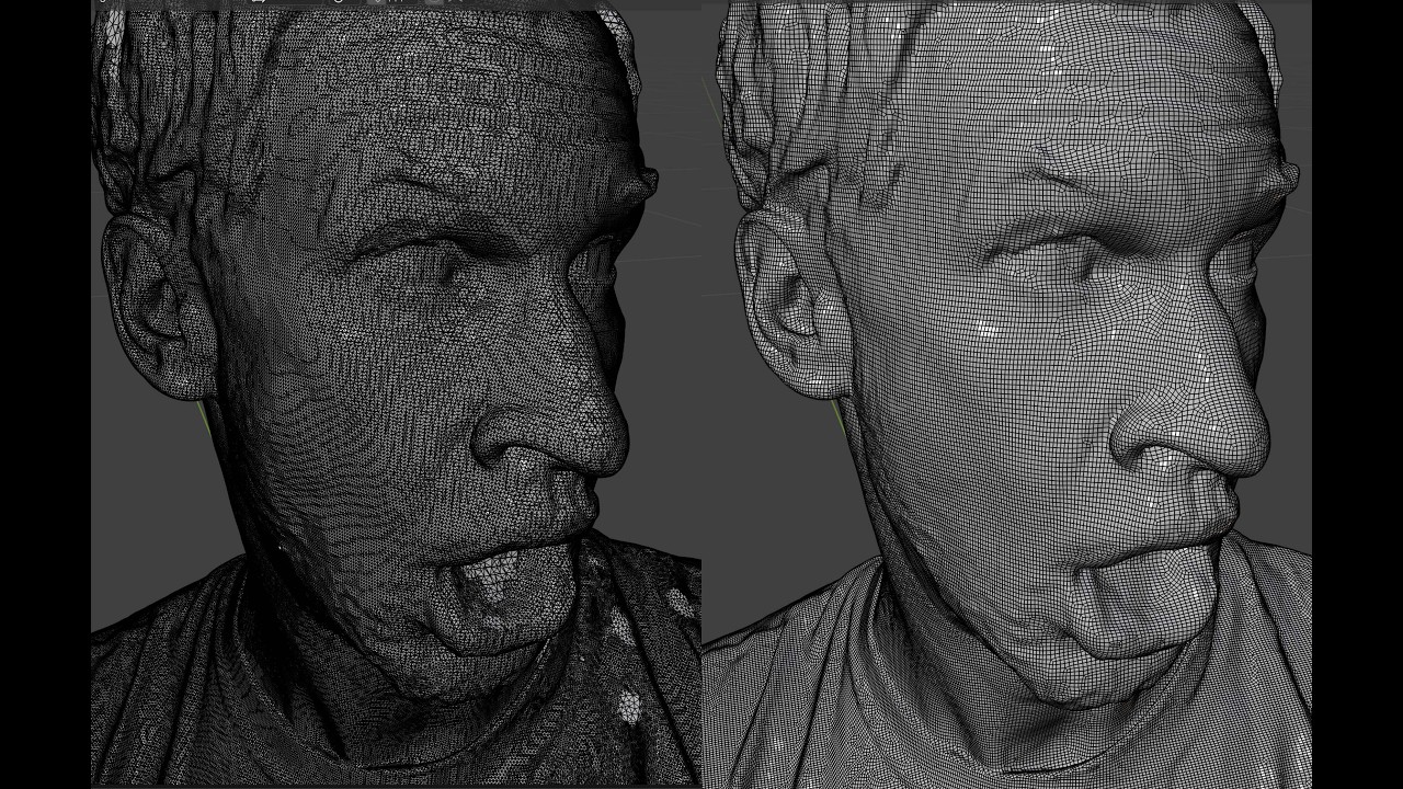 Очистка 3D-сетки сканирования в Blender