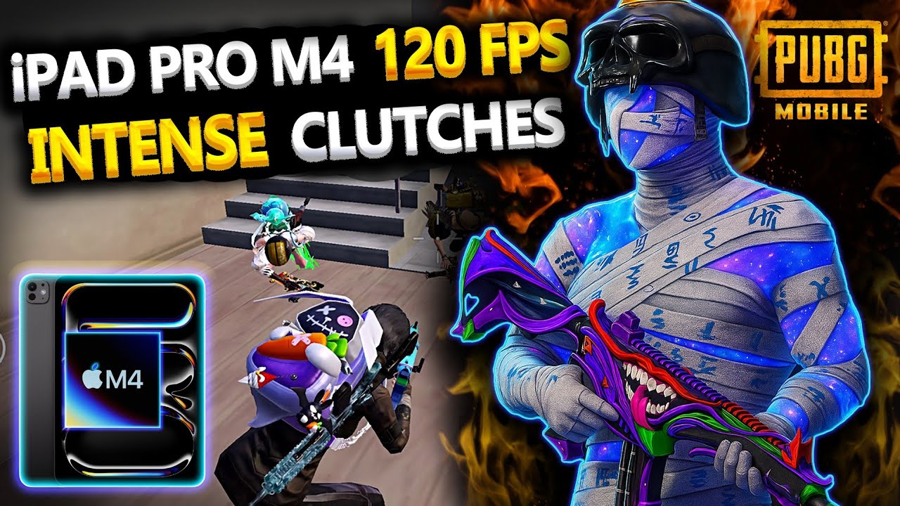 INTENSE SOLO VS SQUAD CLUTCHES ON NEW iPAD PRO M4 🥶120 FPS 😉