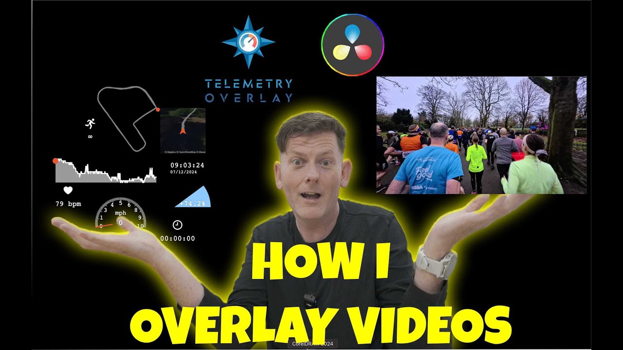 How To Produce Parkrun POV Videos with Overlays /Insta360 / Davinci Resolve / Telemetry Overlay