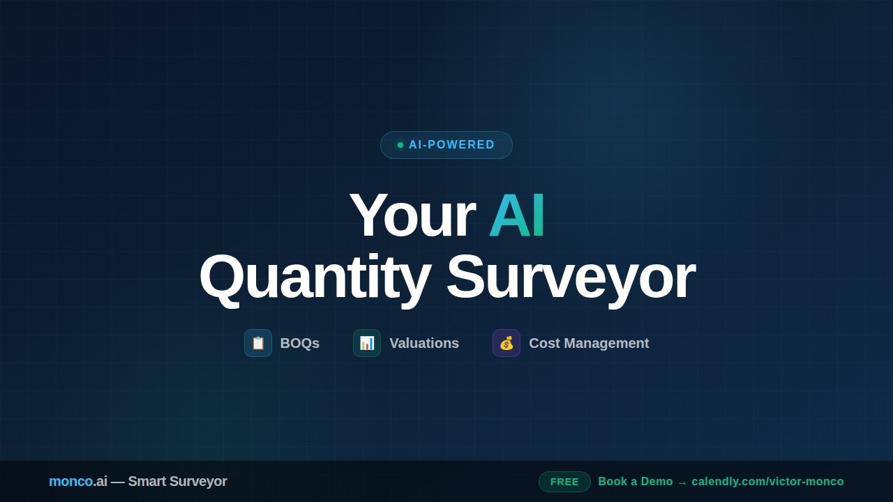 Smart Surveyor | AI-Powered BOQ & Cost Management for Quantity Surveyors | Monco.ai