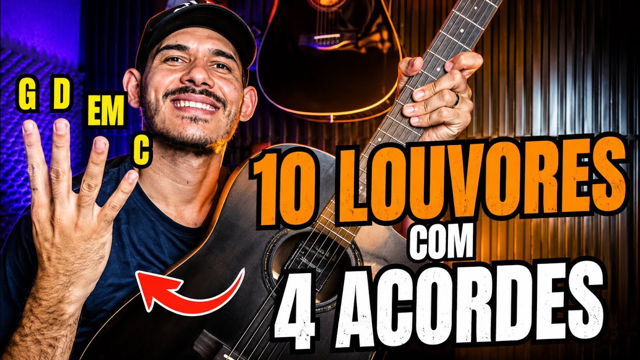 10 Louvores com 4 acordes | SEM Pestana | Cifra simplificada  |