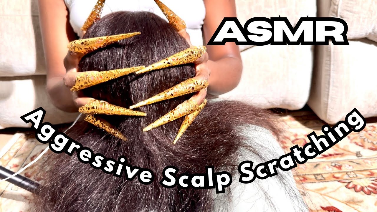 ASMR Scalp Scratching Long Nails
