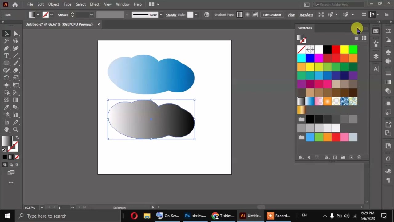 How to use bloat tool in #illustrator , learn tools through easy shapes
