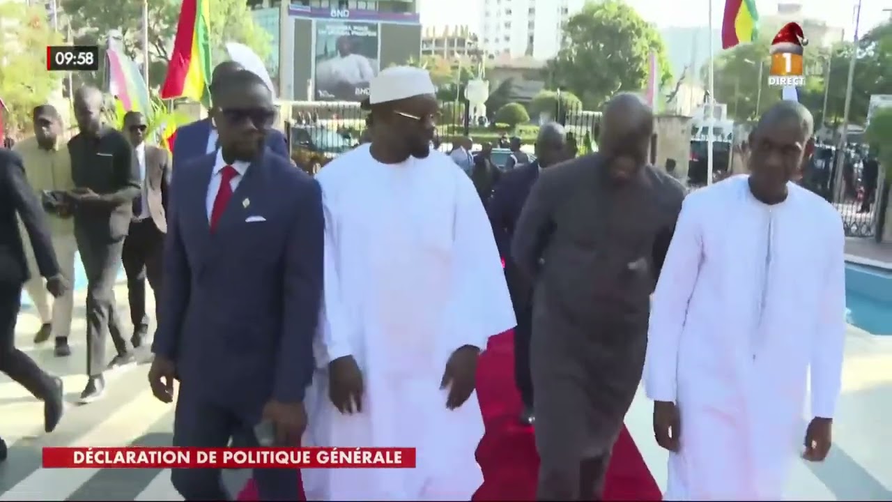 DPG : Arriv&eacute;e du PM Ousmane Sonko &agrave; l&rsquo;Assembl&eacute;e Nationale