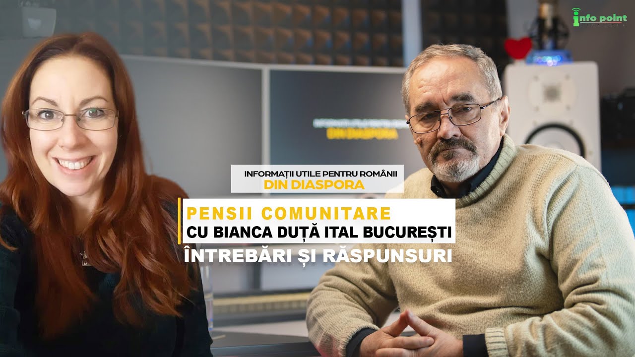 InfoPoint Diaspora-  Pensii Comunitare cu Bianca Dută (întrebări și răspunsuri)