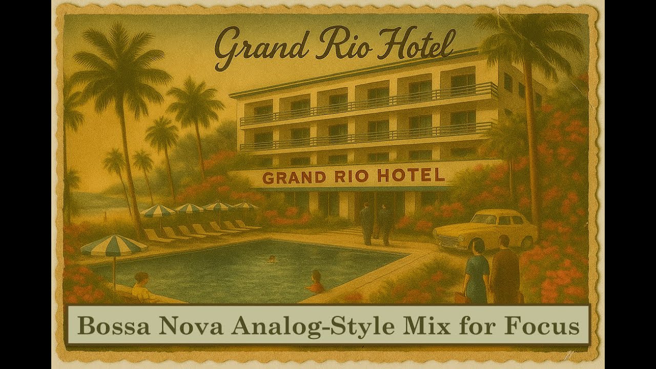Retro Rio Vibes Lo-Fi Bossa Nova Instrumental Mix | 1950s Brazilian Jazz Guitar for Focus & Work Ep4