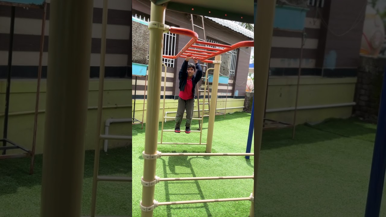 Hanging bars and pull-ups | monkey bars in kids park | #viral #trending