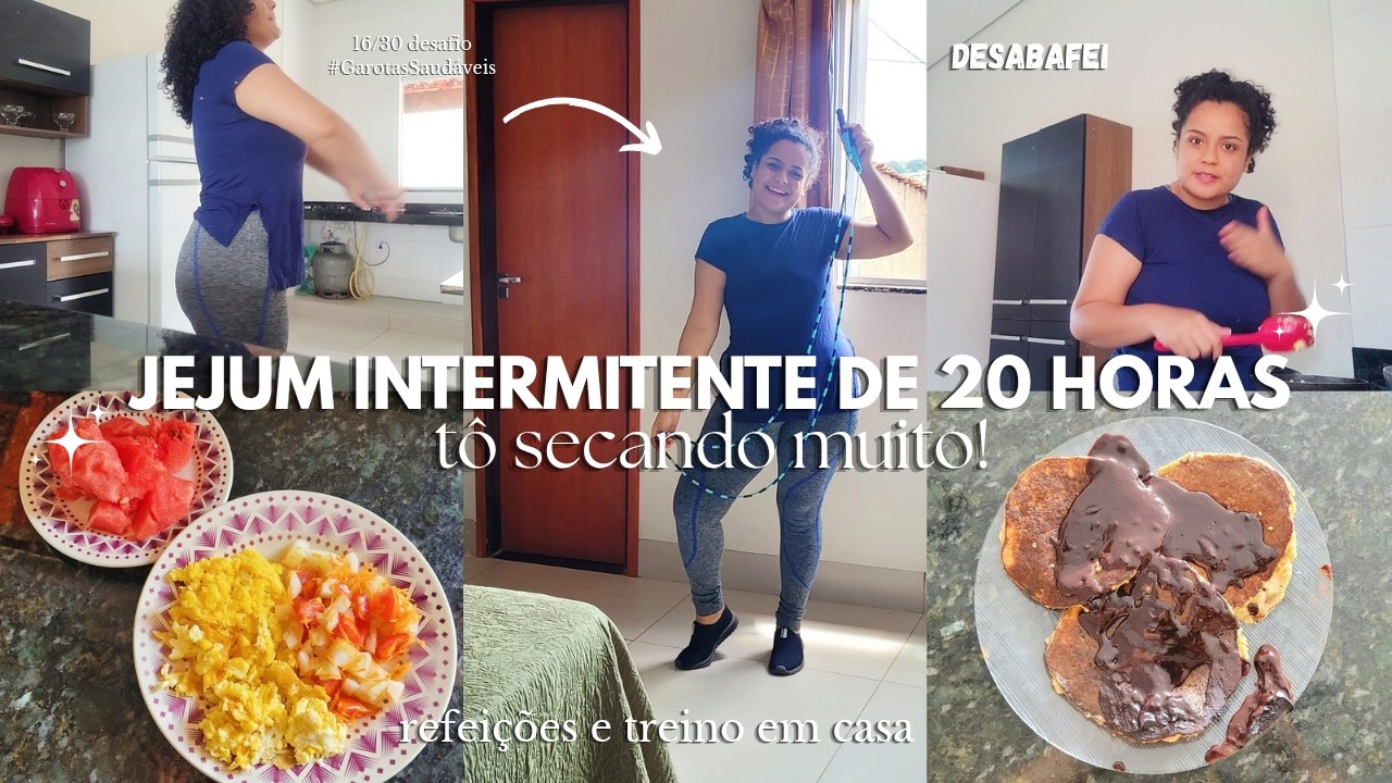 FAZENDO JEJUM INTERMITENTE de 20 horas para SECAR MUITO! Minhas refeições, treino e estratégias...