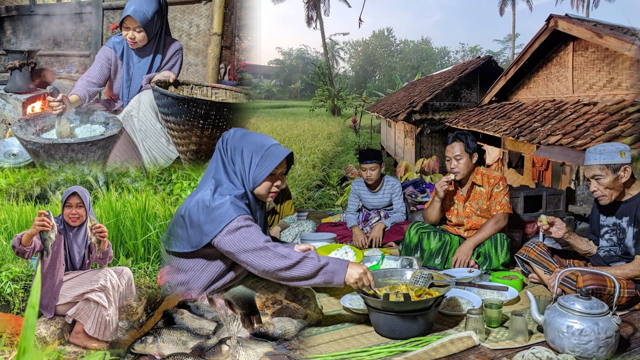 MUDIK.. BUKA PUASA BERSAMA MENJELANG LEBARAN, DI RUMAH  ORANG TUA TETEH TENGAH SAWAH