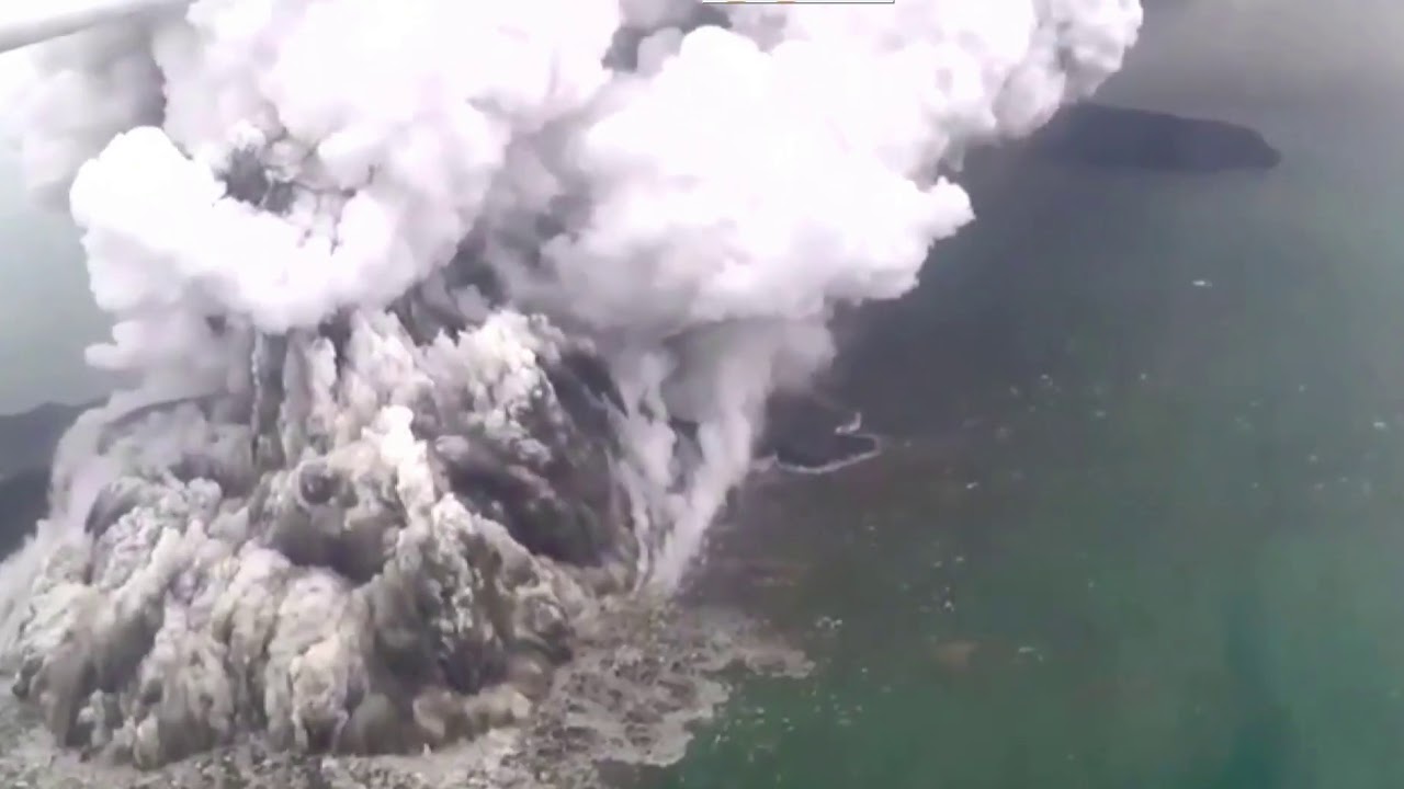 SUNDA STRAIT, INDONESIA  Dec 23 2018  Tsunami caused by collapse of Volcano