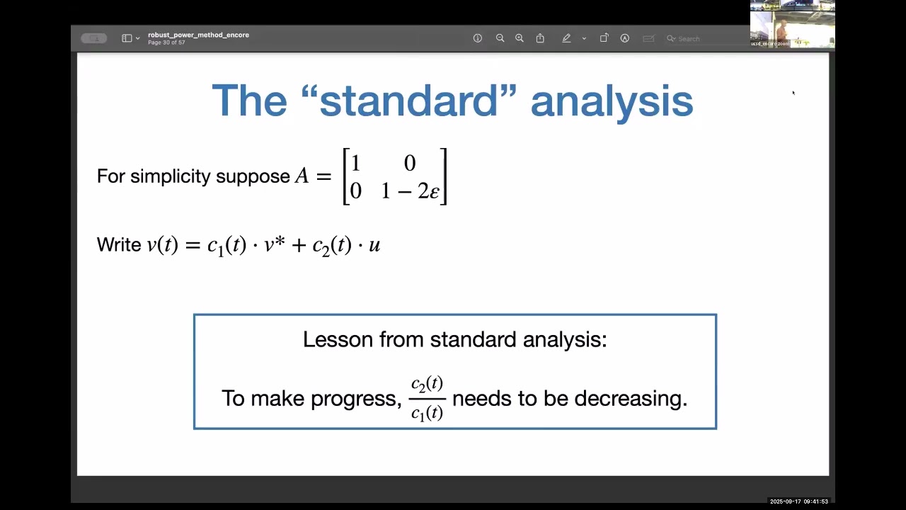 An Adversarial Viewpoint of the Power Method