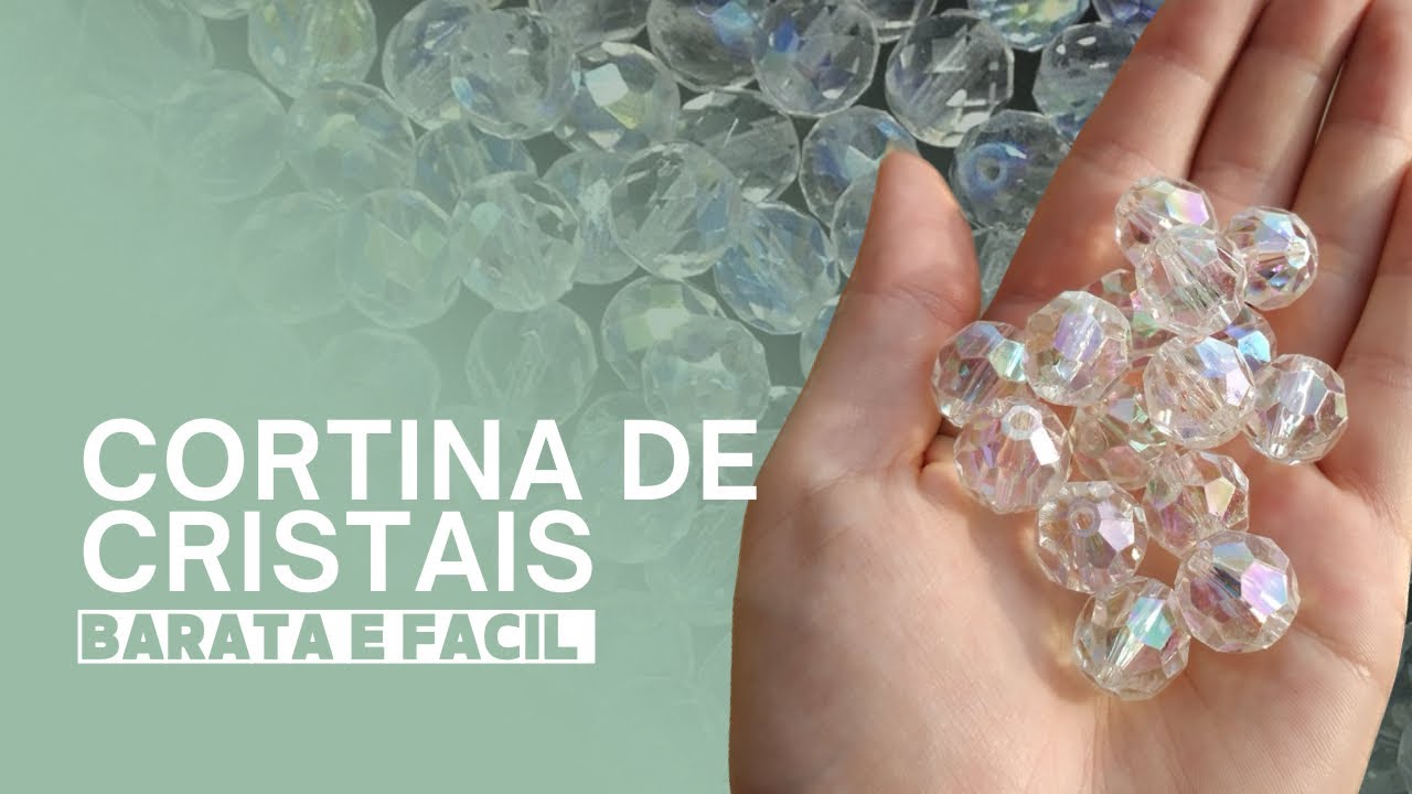 Como fazer cortina de cristais barata e fácil
