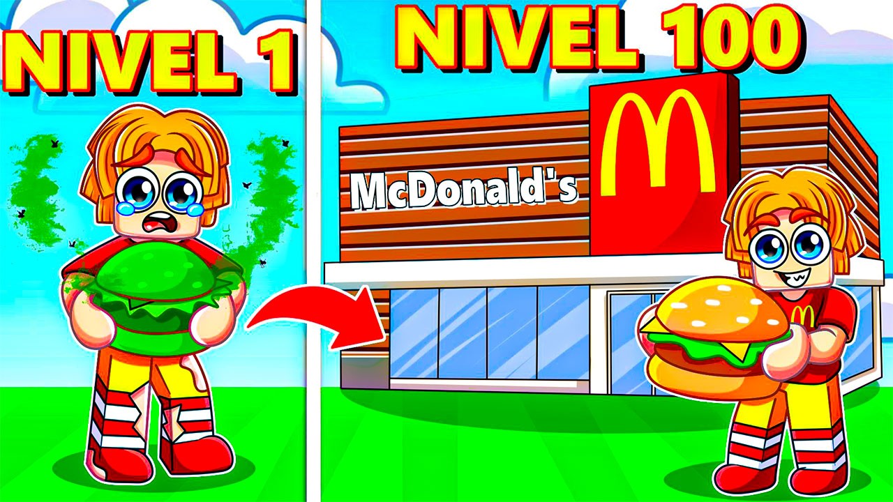 ¡PASÉ de McDONALDS NOOB a McDONALDS PRO en ROBLOX! 🍔🍟 (Burger Store Tycoon)