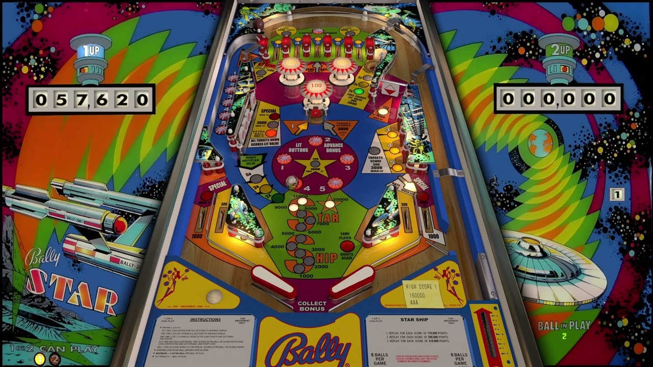 Visual Pinball X / Star Ship (Bally 1976) VPX8