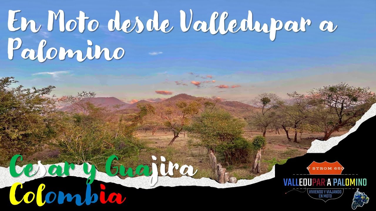 Viaje en moto desde Valledupar (Cesar) a Palomino (Guajira) Colombia.