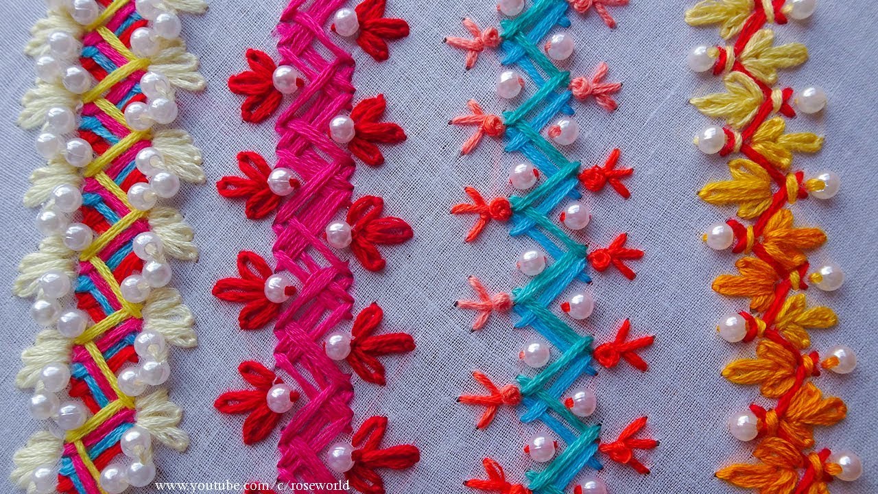 Hand Embroidery Decorative Stitches #4 | Modified Herringbone Stitch tutorial