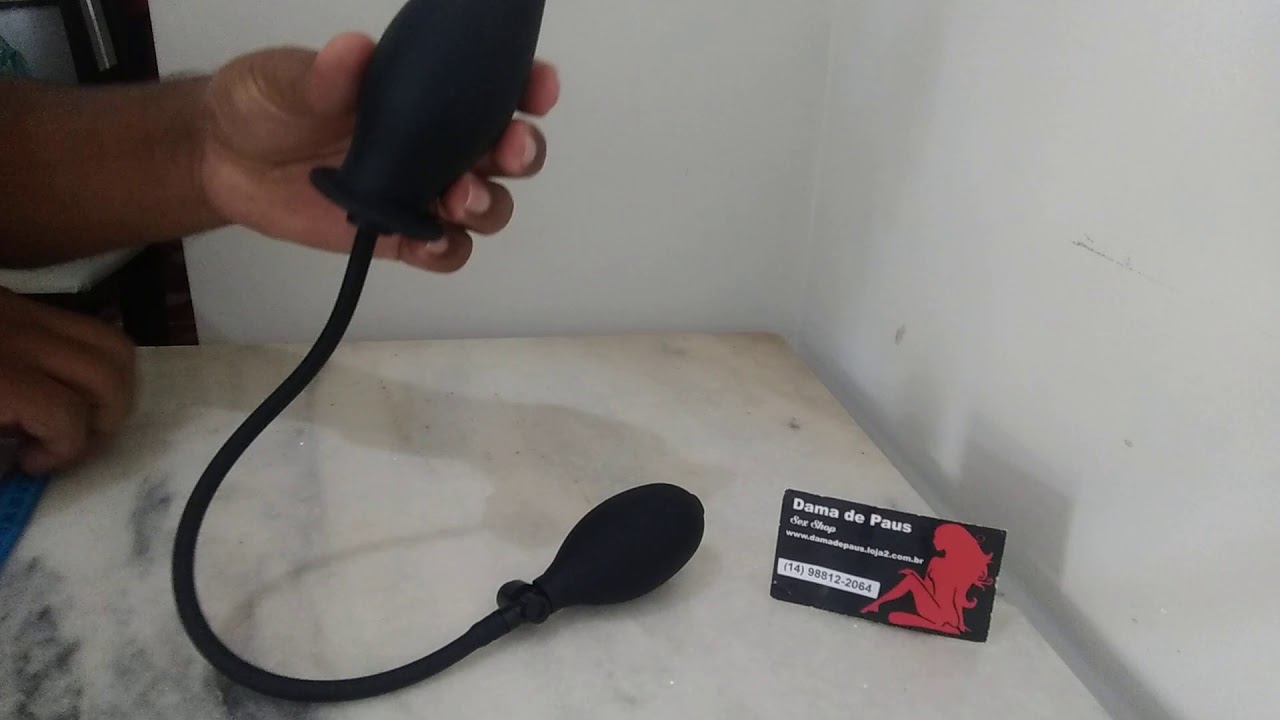 Plug Anal ou Vaginal  Inflável 11.5cm x 4.5cm
