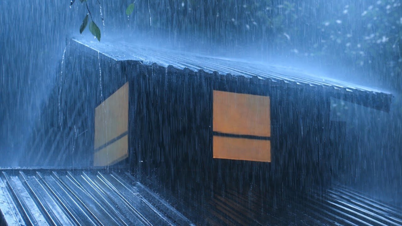 Heavy Rain on Tin Roof for Deep Sleep 🌧️ Cozy Rain Sounds for Insomnia