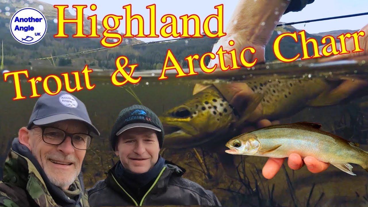 Scottish Highlands Wild Trout and Charr : Two friends enjoy a successful day fishing : First Charr.