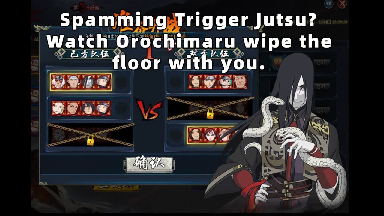 4 Trigger Jutsu Ninjas? Orochimaru (New Year) Loves This!- Naruto Online CN
