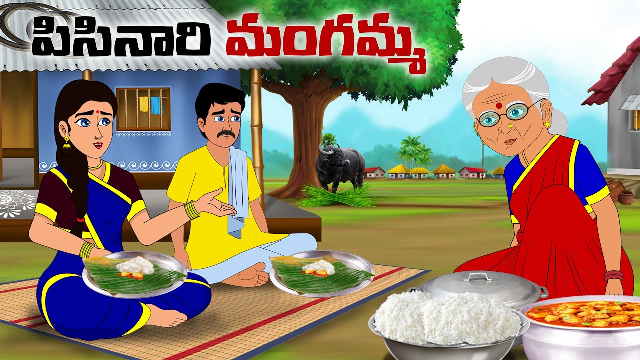 పిసినారి మంగమ్మ | Telugu moral stories | Neethi kathalu | Telugu kathalu  | PSR story time