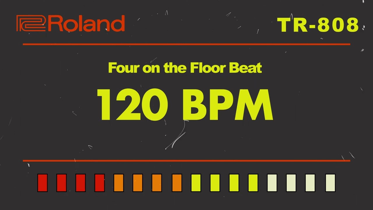Roland TR-808 Four On The Floor 120 BPM Backing Track