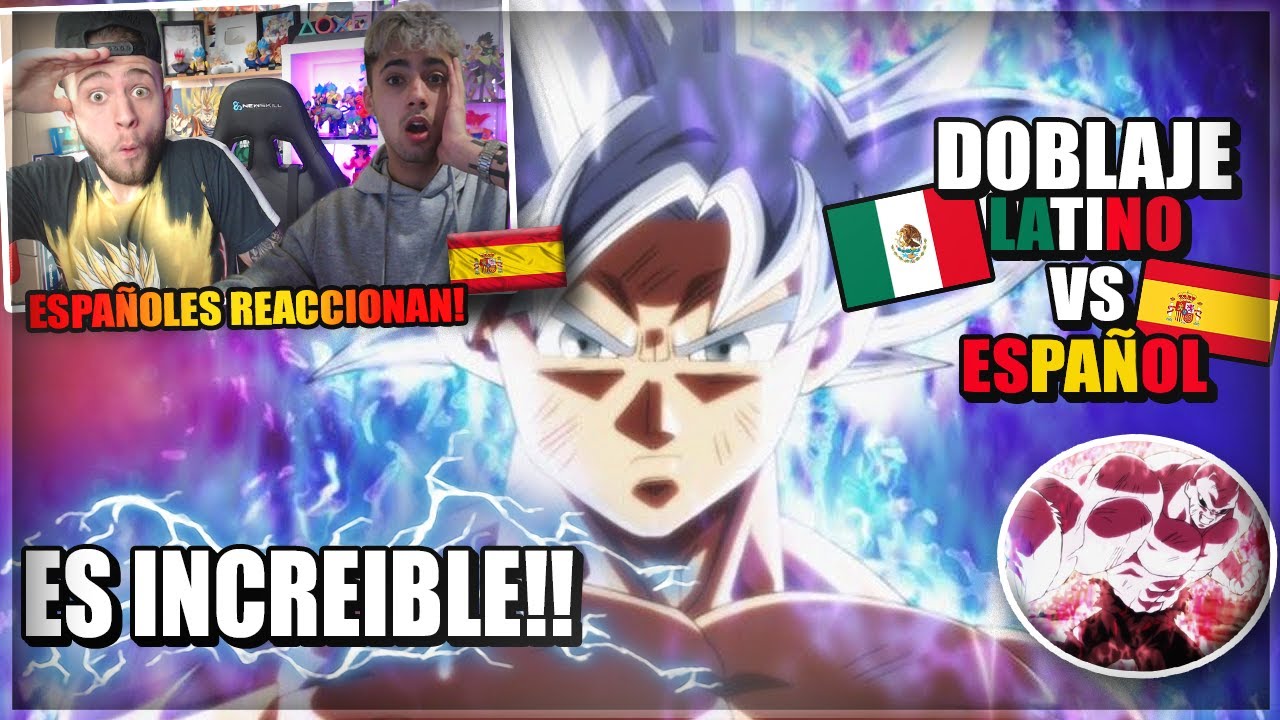 🇪🇸ESPAÑOLES REACCIONAN al DOBLAJE LATINO de DRAGON BALL!🇲🇽 GOKU ULTRA INSTINTO DOMINADO!
