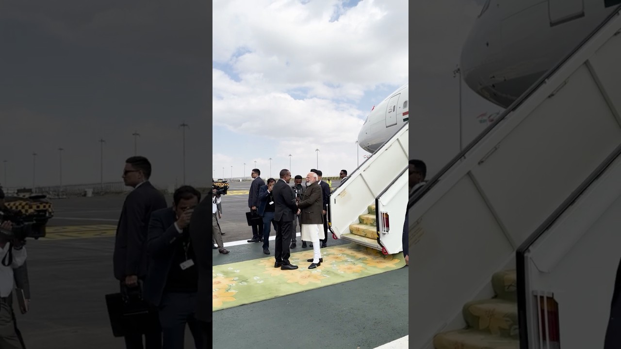 PM Modi arrives in Addis Ababa, Ethiopia