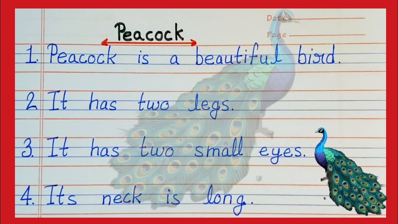 Peacock / मोर / The peacock  / national bird peacock / peacock pe 10 line essay #essay #poem #more 