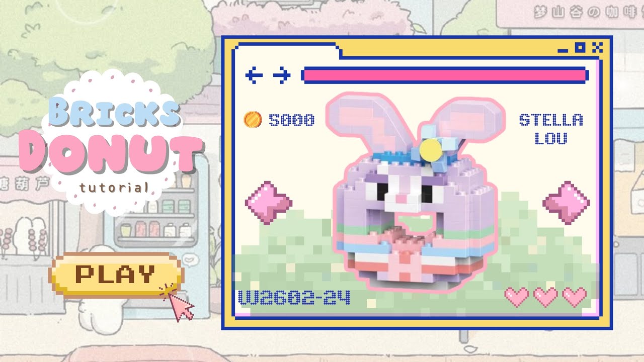 ꒰ Bricks Donat Tutorial ꒱ How to Build Bricks Donut Stella Lou W2602-24 🐰🌷💗