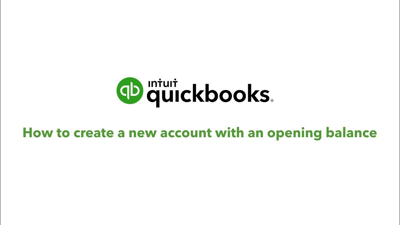 How to Create a New Account with an Opening Balance in QuickBooks Online | South Africa