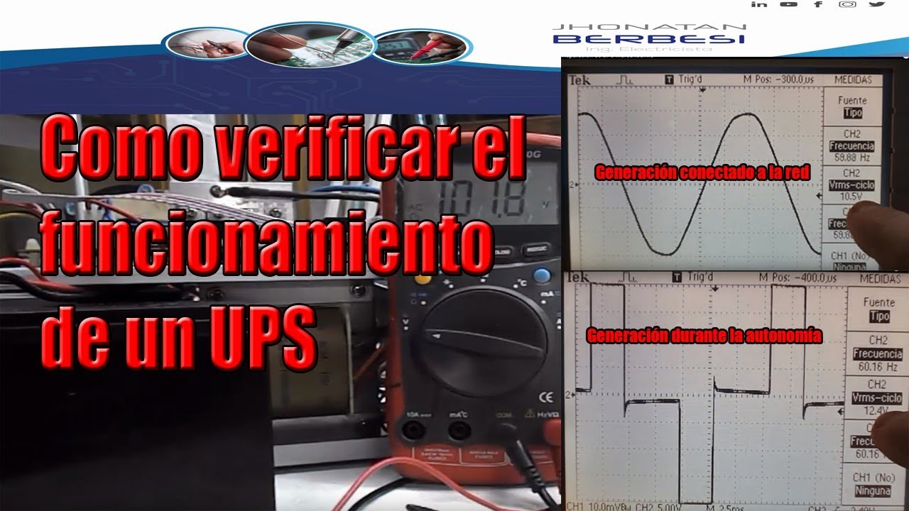 Como verificar el funcionamiento de un UPS (medición de voltaje de generación y su valor RMS)