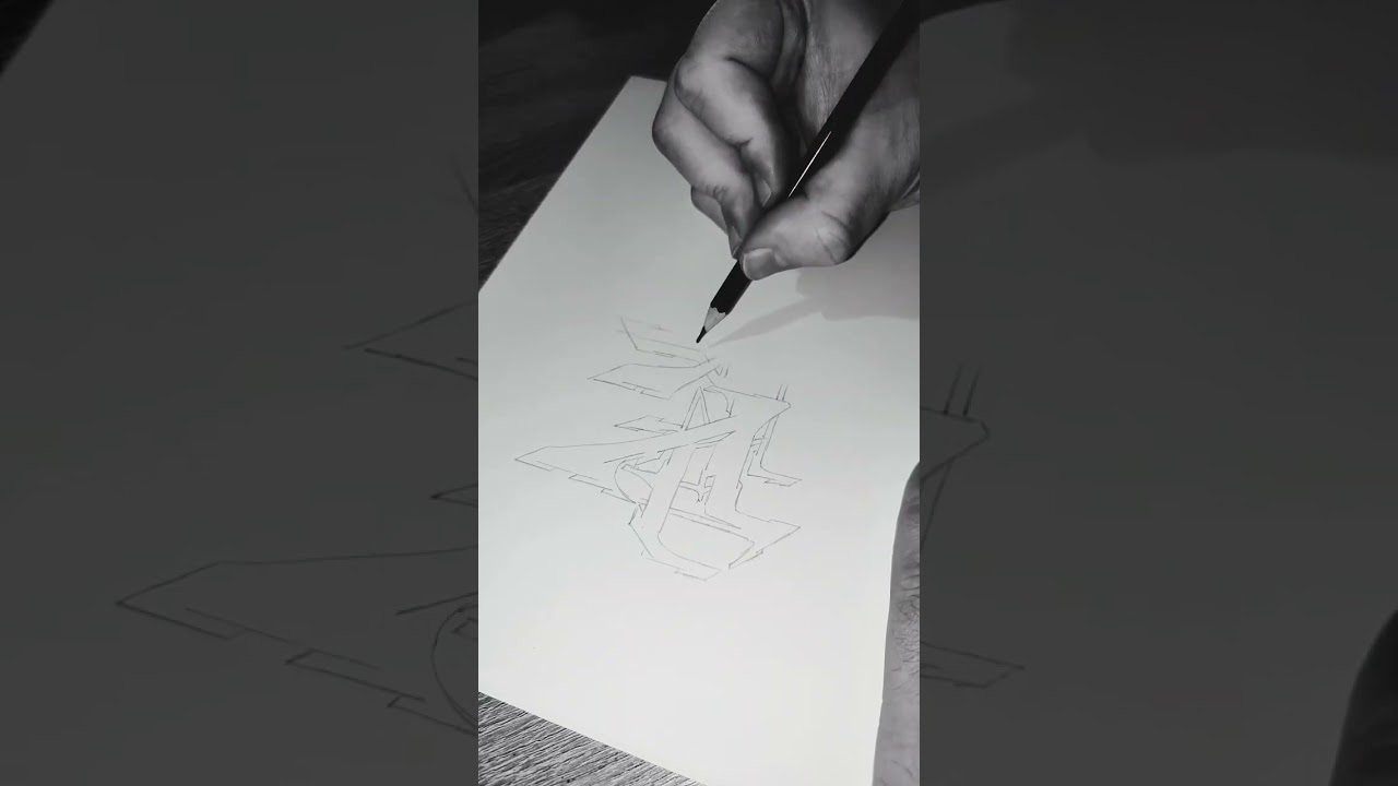 Wildstyle graffiti sketch timelapse part 1/5.