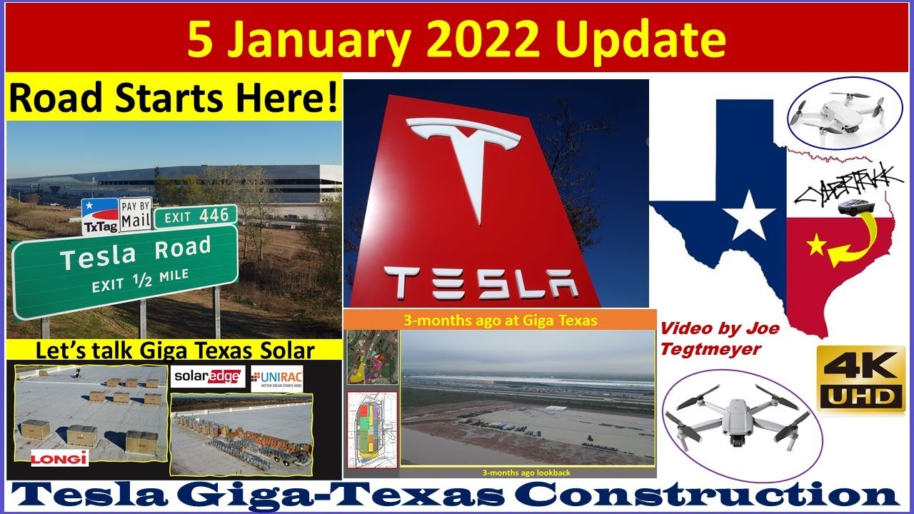 Tesla Gigafactory Texas, 5 января 2022 г., новости о строительстве завода Cyber ​​Truck и Model Y (08:00)