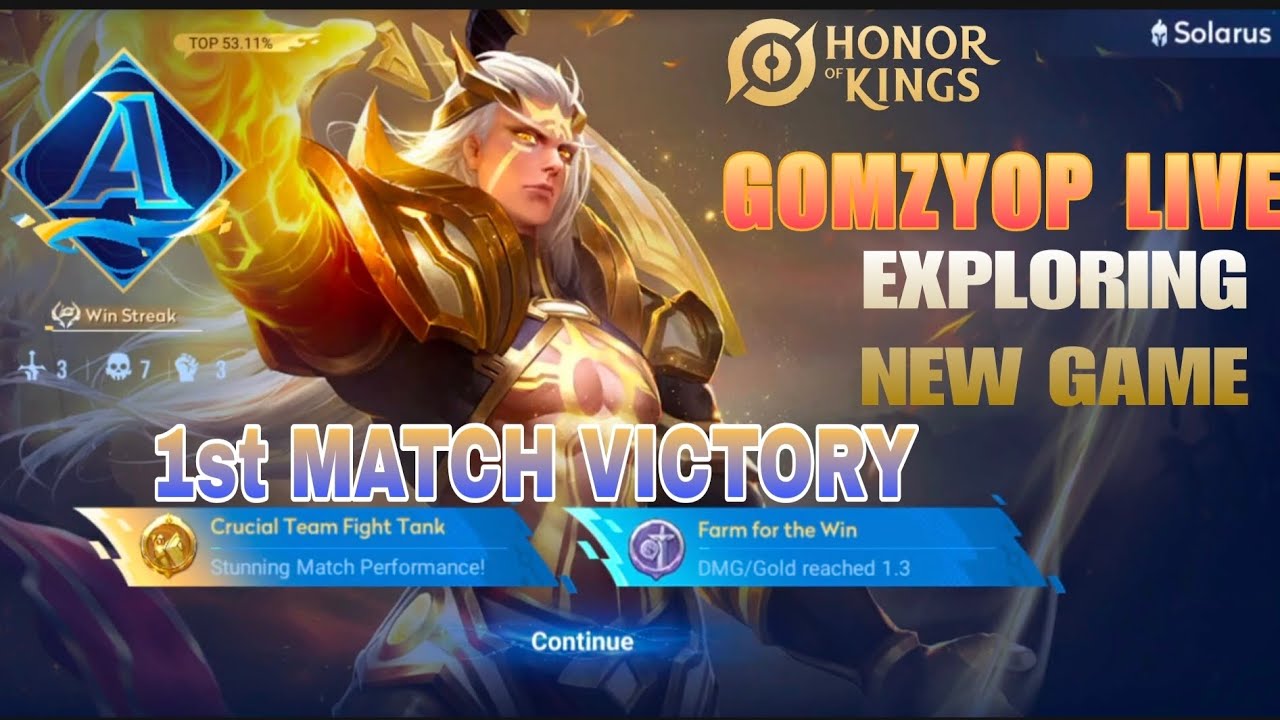 New HONOR OF KINGS GAMEPLAY 😎 | GOMZYOP LIVE | #honorofkings #newgame #gomzyoplive #viralvideo 