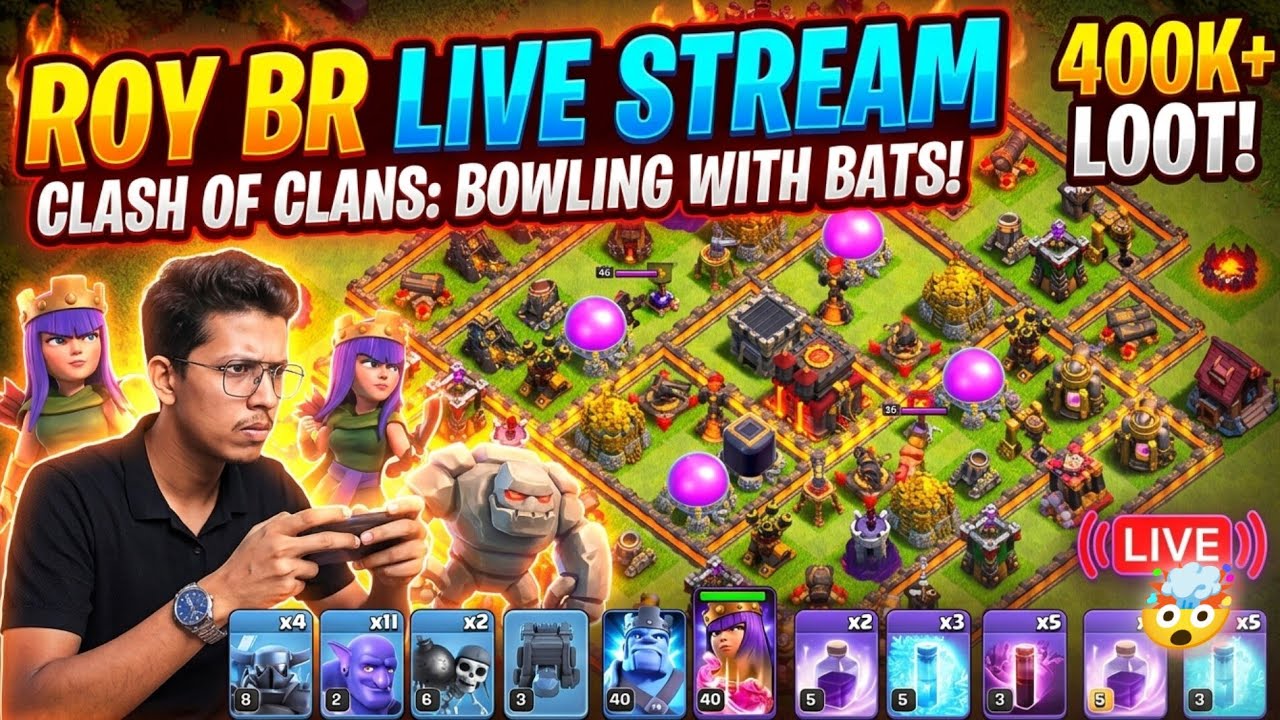 Clash of Clans TH10 Pekka BoBat Attack Strategy Guide | ROY BR Live 🔥
