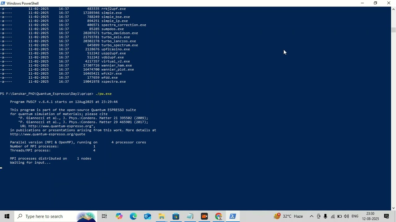 DFT calculations using Quantum Espresso, VESTA and BURAI software on Windows [V-01 Installation ]