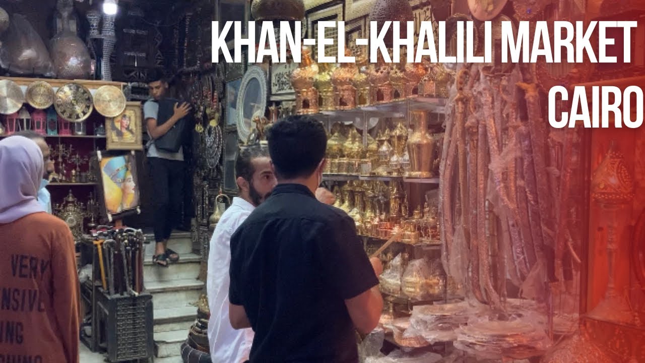 Khan-el-Khalili Cairo, Egypt ancient market walk.