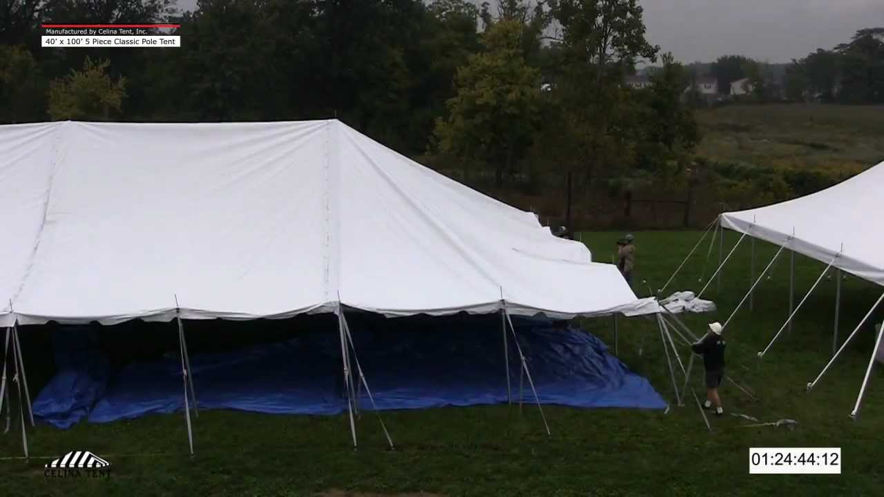 Time Lapse - 40 x 100 Classic Pole Tent Installation