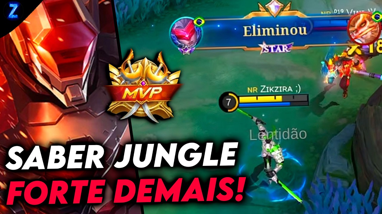 SABER JUNGLE &Eacute; F&Aacute;CIL PARA QUEM N&Atilde;O TEM COSTUME!! - SABER GAMEPLAY | Mobile Legends