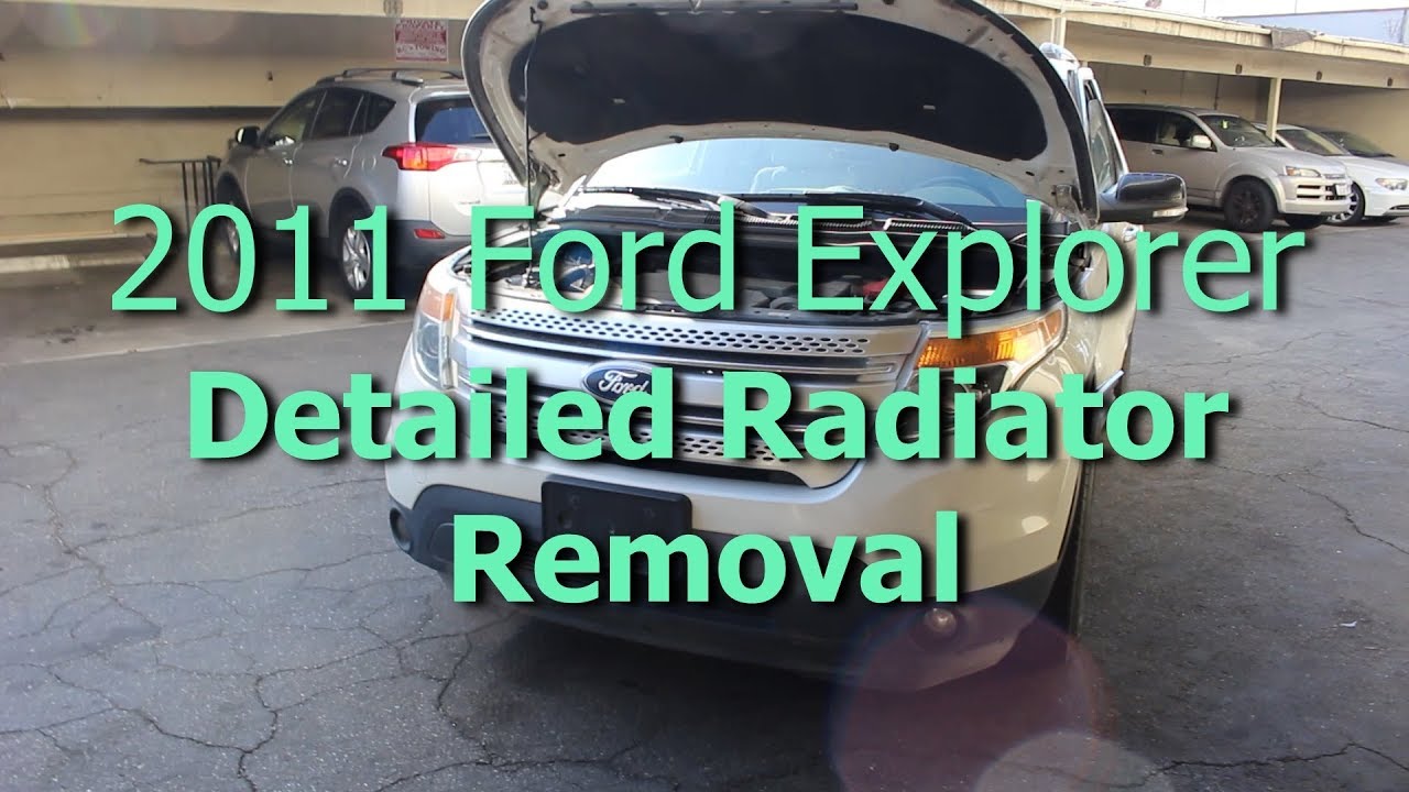 Как снять радиатор Ford Explorer (2011-2015)